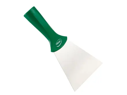 Vikan 40112 Schraper voor steel montage RVS blad 100 mm groen